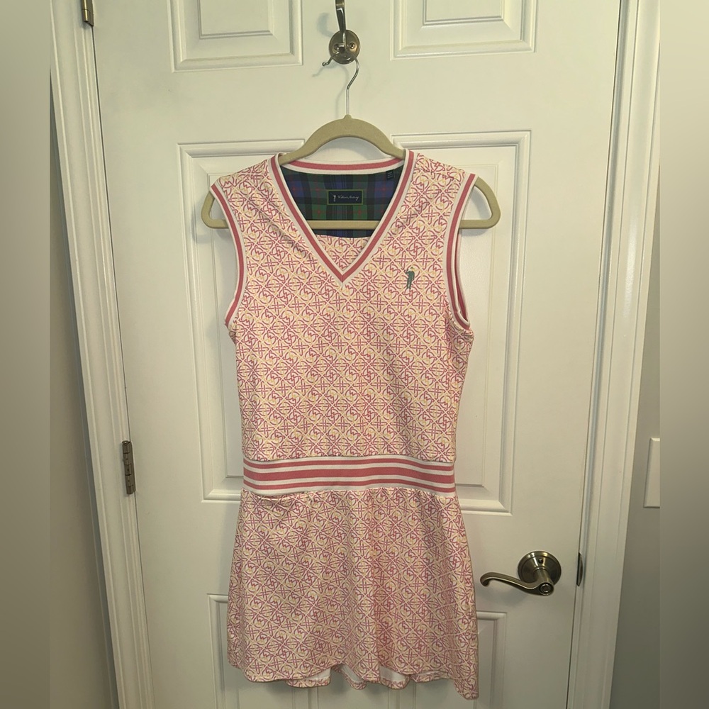 William Murray sleeveless golf dress pink yellow white small ⛳️